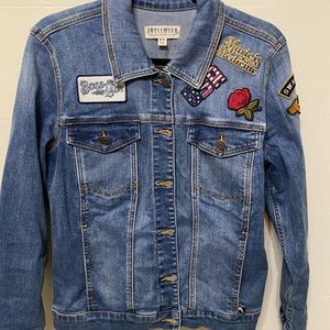 NWOT Miranda Lambert Patched Denim Jacket